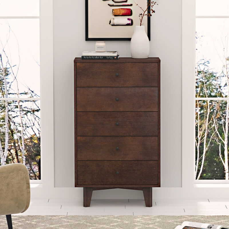 Real Wood Storage Cabinet with Retro Handle