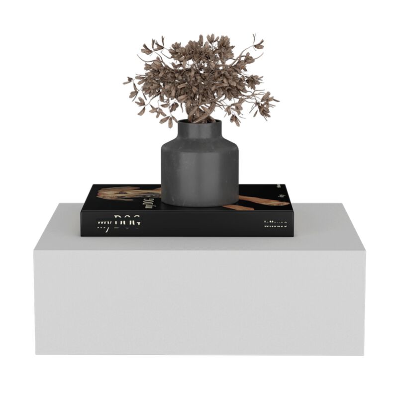 DEPOT E-SHOP Ivor Floating Nightstand, Modern Wall-Mounted Bedside Shelf with Drawer, Black