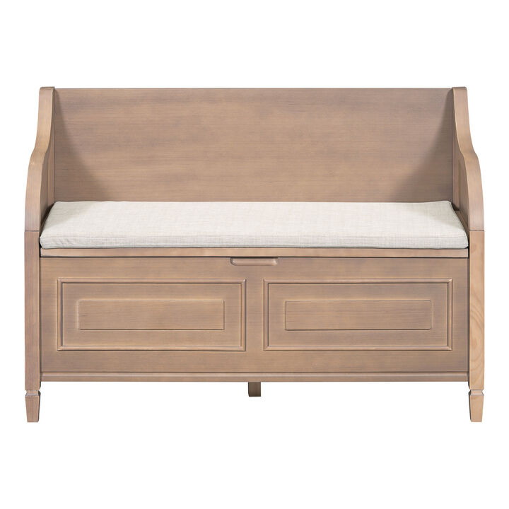 Merax Multifunctional Storage Bench with Safety Hinge