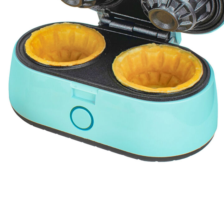 Brentwood Double 3.5 Inch Waffle Bowl Maker in Blue