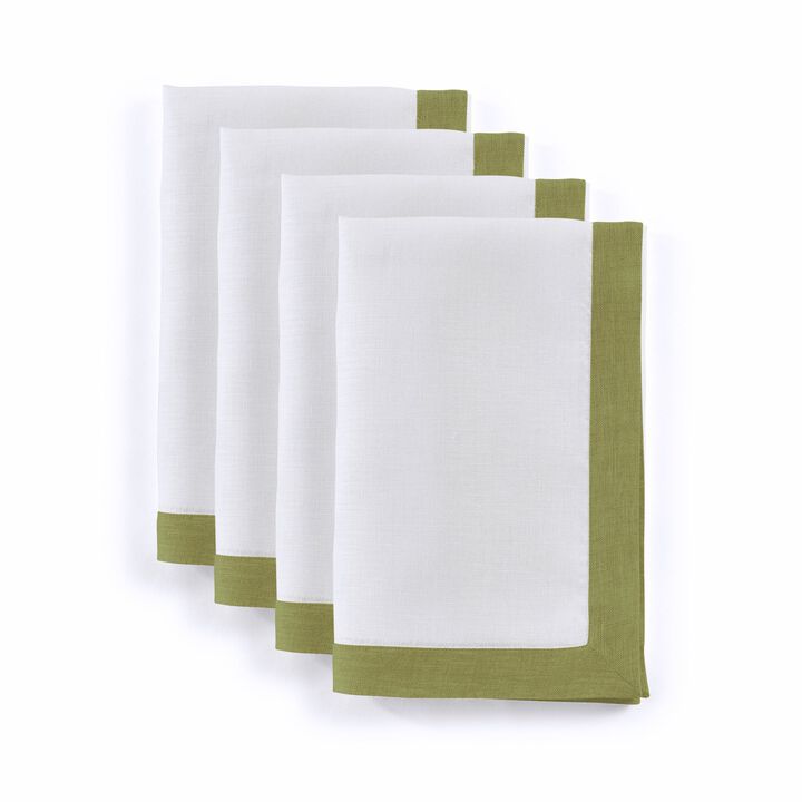 Solino Home 100% Pure Linen Cloth Napkins 20 x 20 Inch Set of 4 | Classic Dinner Napkins