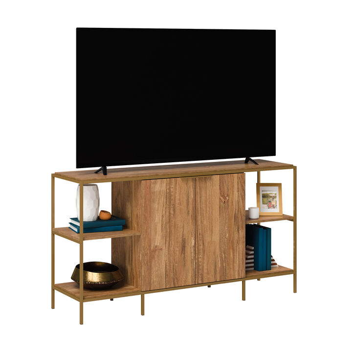 Modern TV Credenza in Sindoori Mango