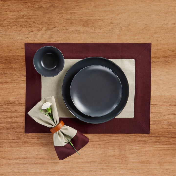 Solino Home 100% Pure Linen Dinner Napkins 20 x 20 Inch Set of 4 | Contempo for Thanksgiving, Christmas