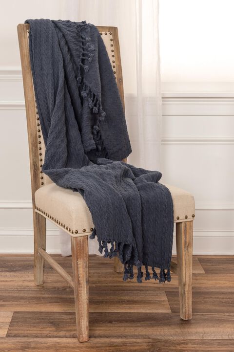 Gray Blue 50" x 60" Throw Blanket