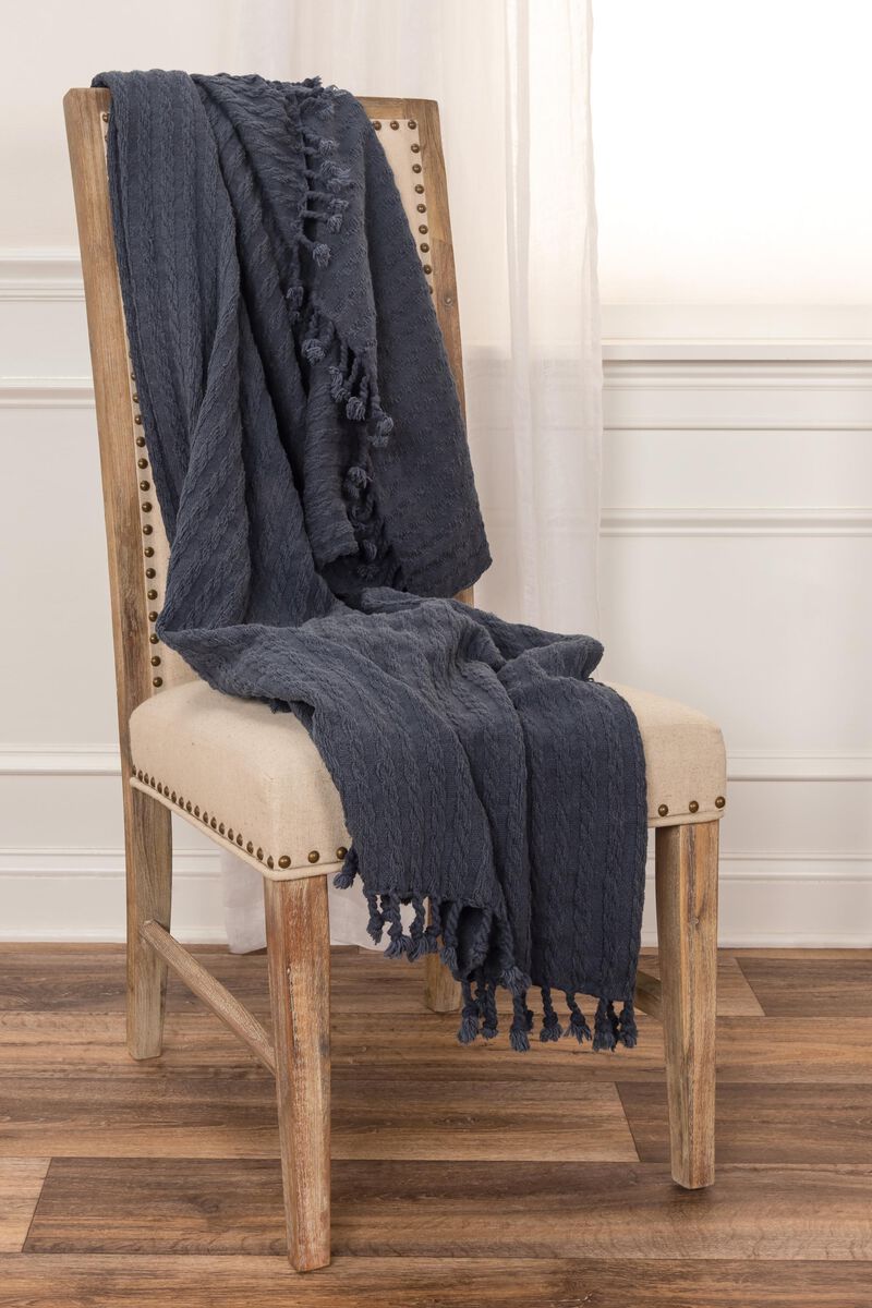 Gray Blue 50" x 60" Throw Blanket