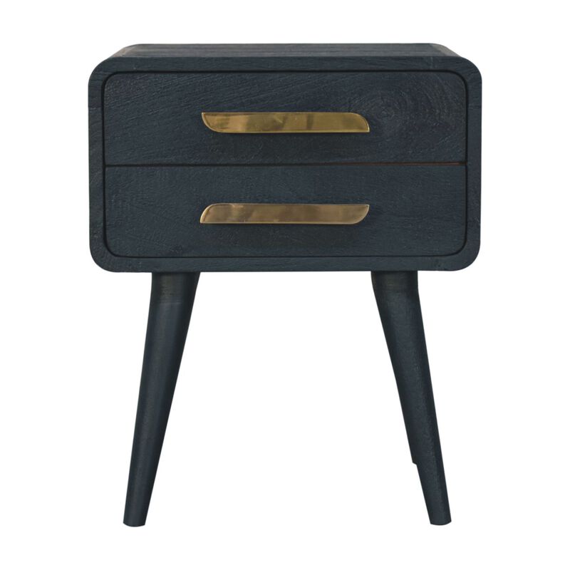Artisan Furniture Solid Wood Midnight Teal Bedside Table
