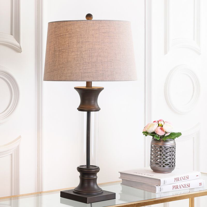 Hunter Metal/Glass LED Table Lamp (Set of 2)