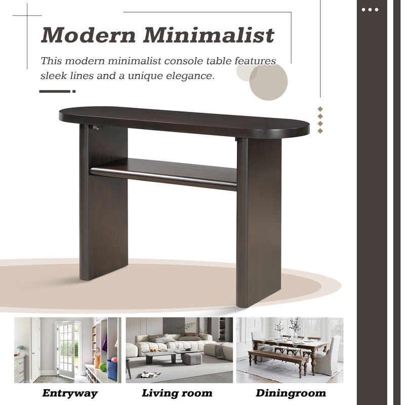 Merax Simple Style Console Table with Shelf