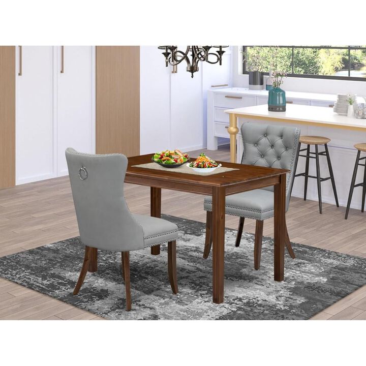 3 Piece Dinette Set Contains a Rectangle Dining Table