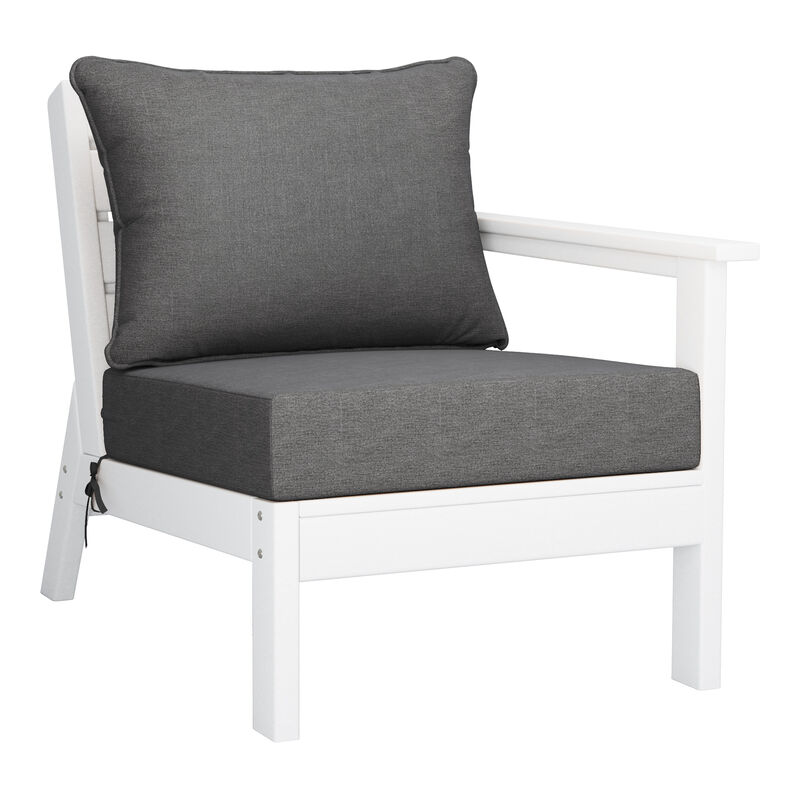 WestinTrends Outdoor Patio HDPE Sectional Sofa with Patio Cushions