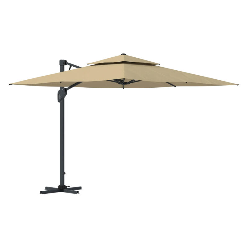 MONDAWE 10 ft. Square Offset Cantilever Outdoor Patio Umbrella
