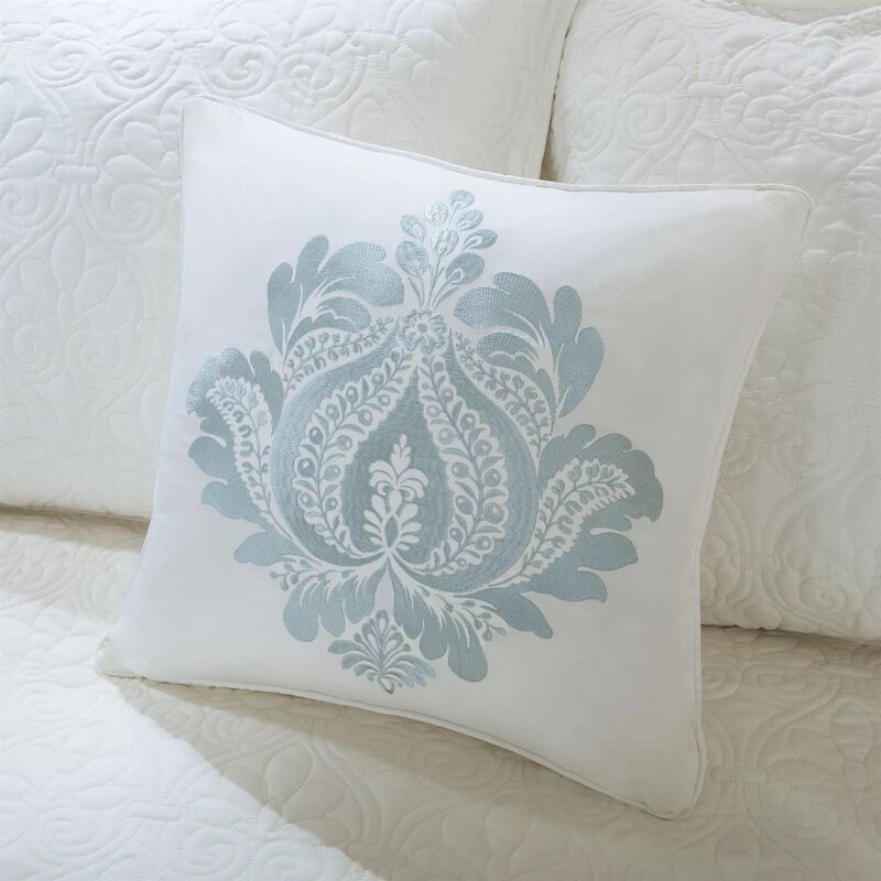 6-Piece Reversible Quilted Daybed Cover Set – Farmhouse Bedding in Seafoam Teal