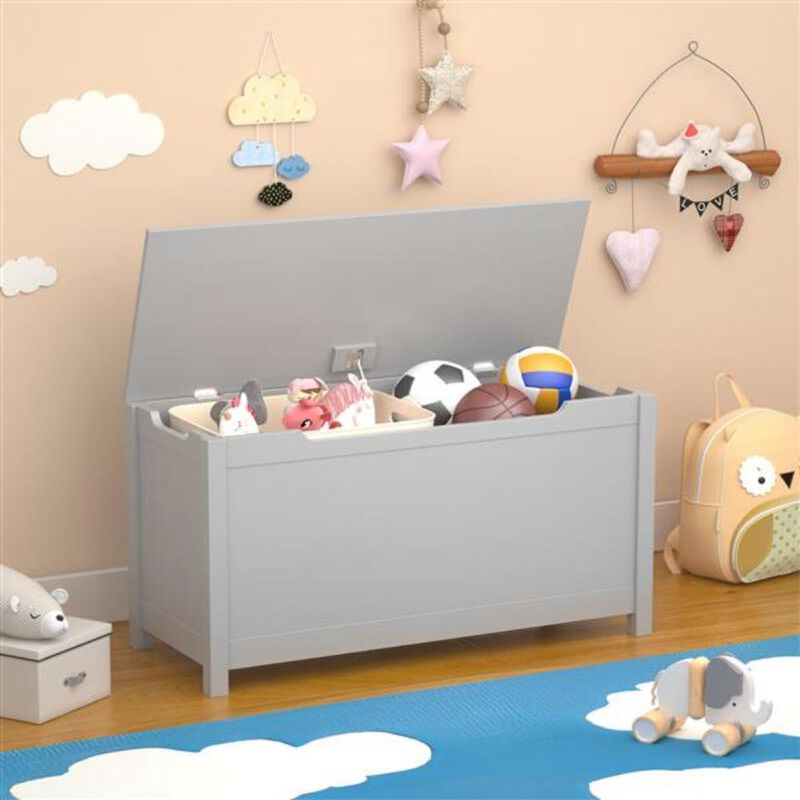 Kids Wooden Toy Box – Spacious Storage Chest for Toys, Books & Clothes