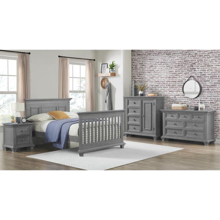 Oxford Baby Weston 4 In 1 Convertible Crib Dusk Gray