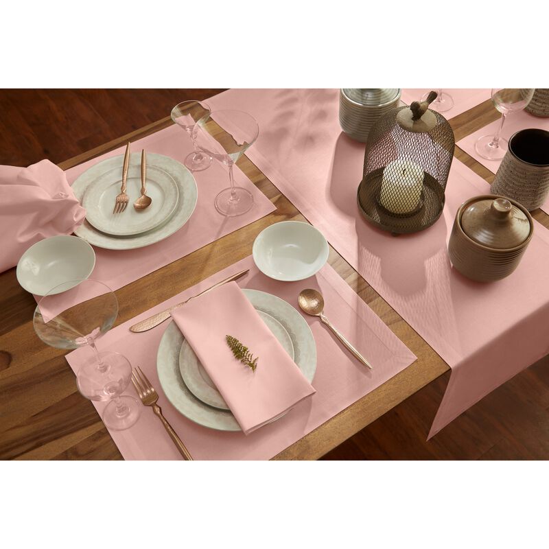 Solino Home Cotton Linen 14 x 19 Inch Placemats Set of 4 | Dru - Cotton Linen Plain