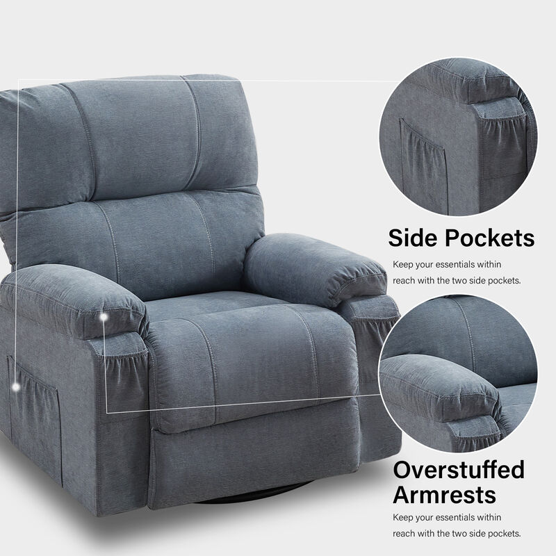 Merax 360 Degree Rotating Swing Single Sofa Chair Recliner