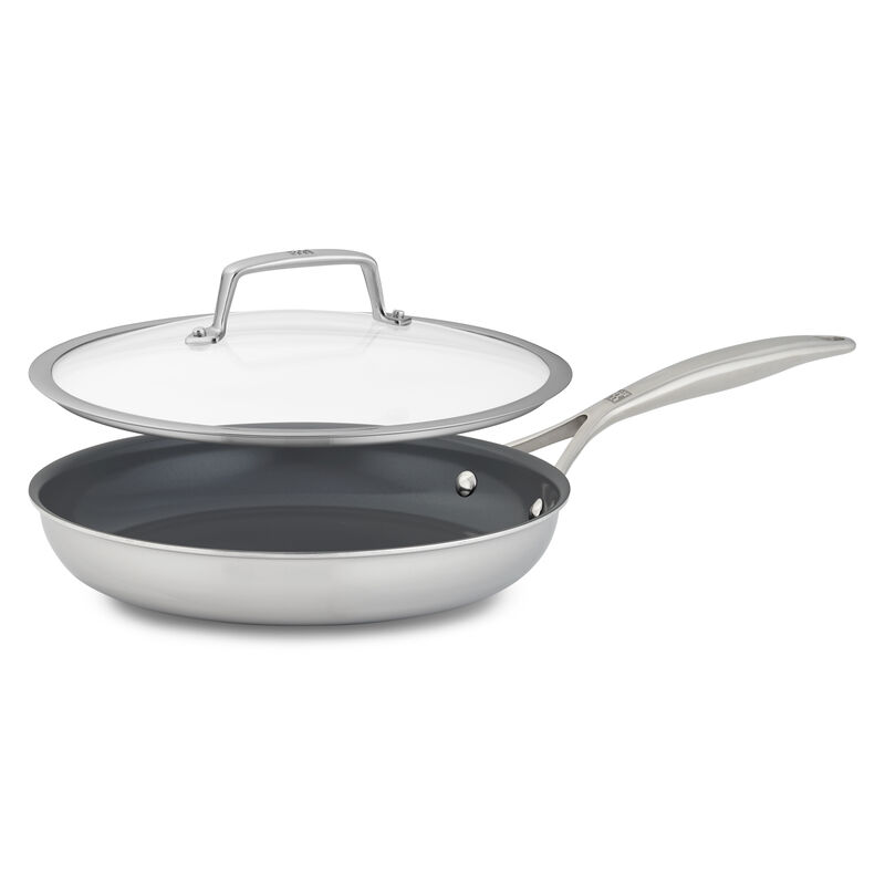 ZWILLING Energy Plus 10-inch Stainless Steel Ceramic Nonstick Fry Pan with Lid