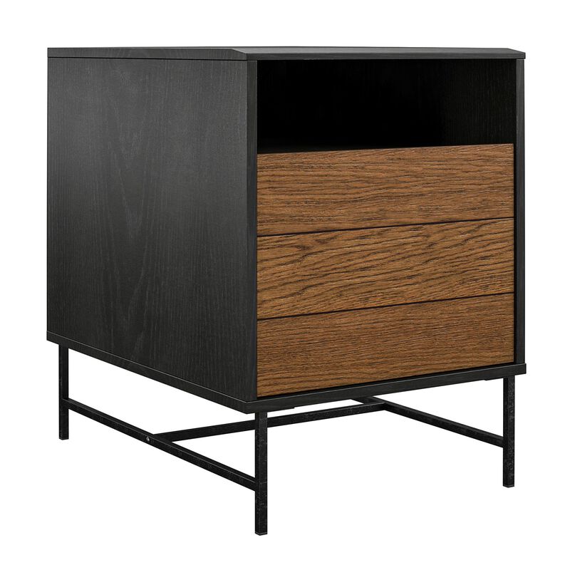 Reznor End Table, Black Oak