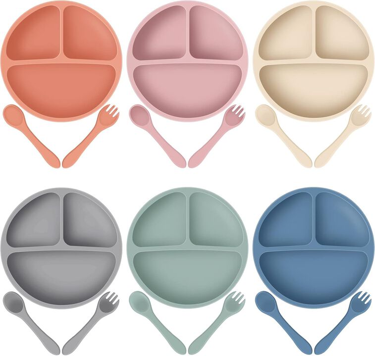 Suction Plates for Baby with Spoon