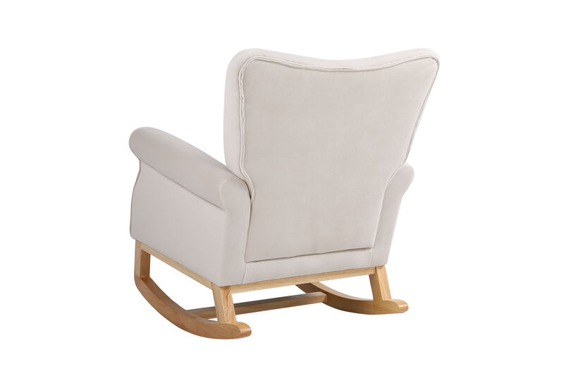 Baby Room Rocking Chair High Back Nursery Chair for Comfort & Relaxation