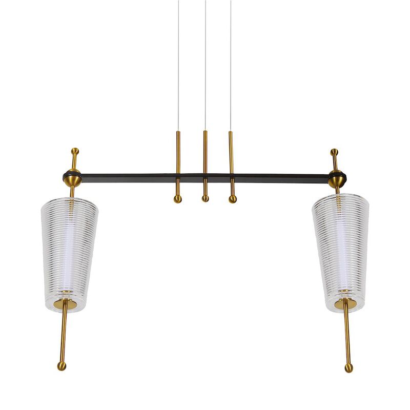 VONN Lighting Integrated LED Pendant Light Height Adjustable Linear Chandelier