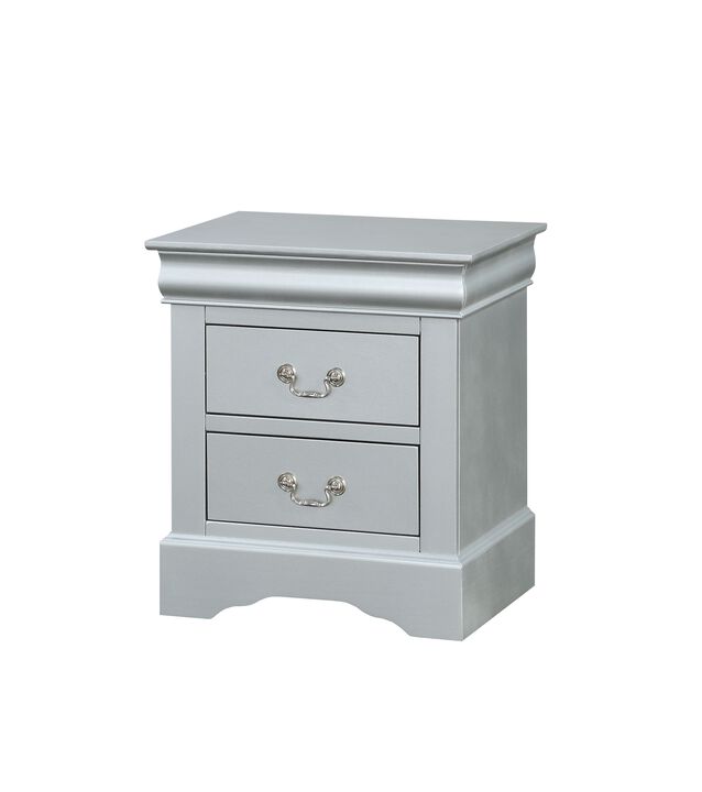 ACME Louis Philippe Nightstand, Platinum