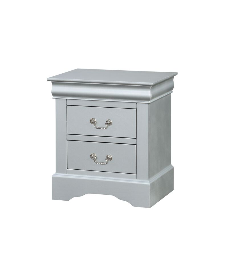 ACME Louis Philippe Nightstand, Platinum