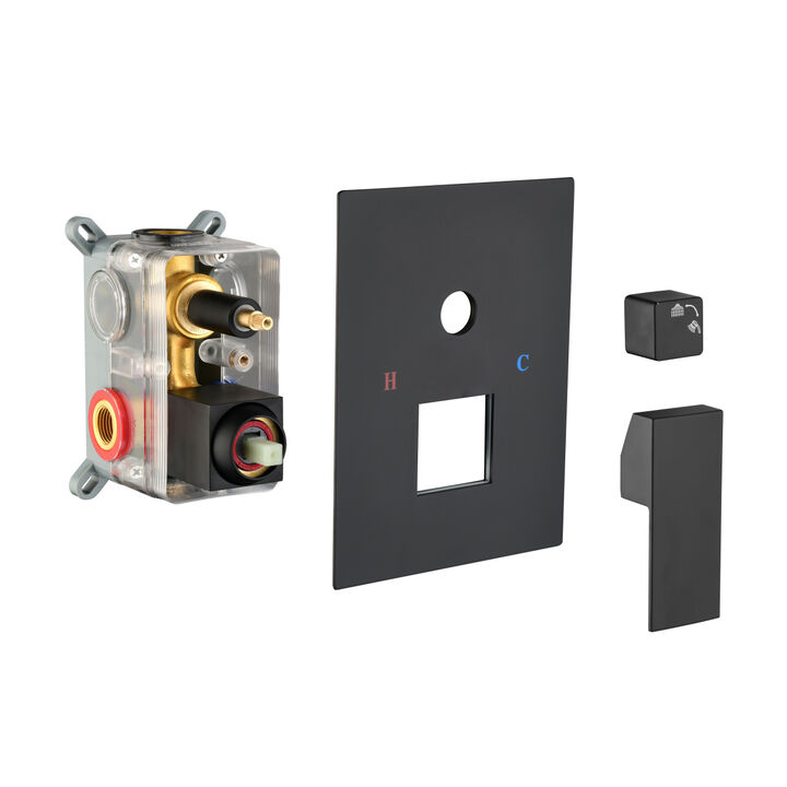 Ceiling Mounted Shower System Combo Set With Handheld And 16" Shower Head