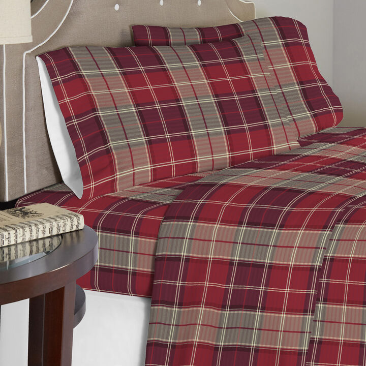 Pointehaven Superior Weight 175 GSM 100% Cotton White Solid Flannel Deep Pocket 3 pc Sheet Set, Twin