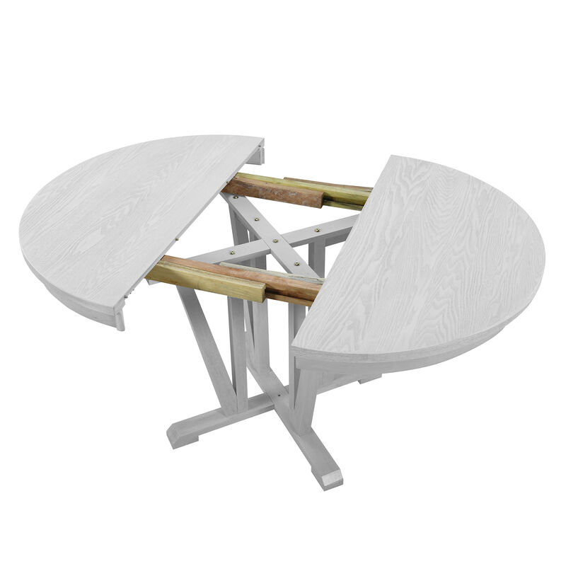 Rustic 5-Piece Extendable Dining Table Set