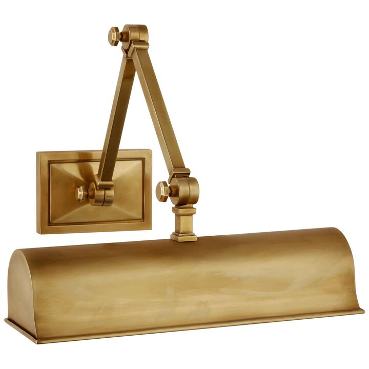 Jane 12" Double Library Light in Hand-Rubbed Antique Brass