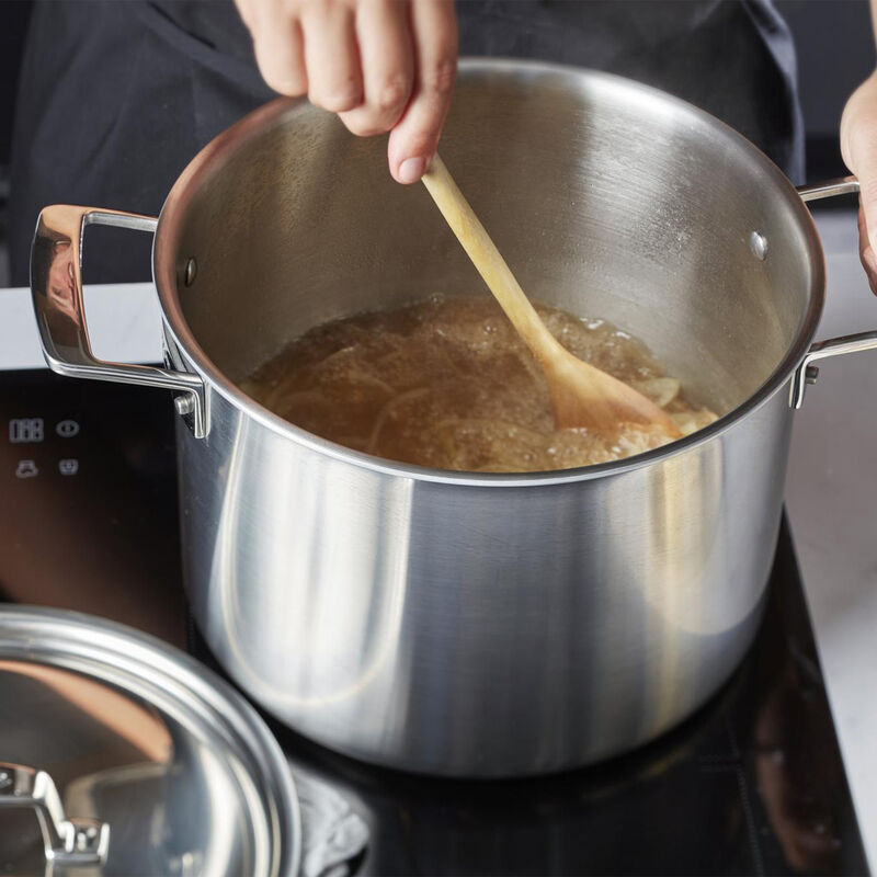 Demeyere Essential 5-ply 8-qt Stainless Steel Stock Pot with Lid