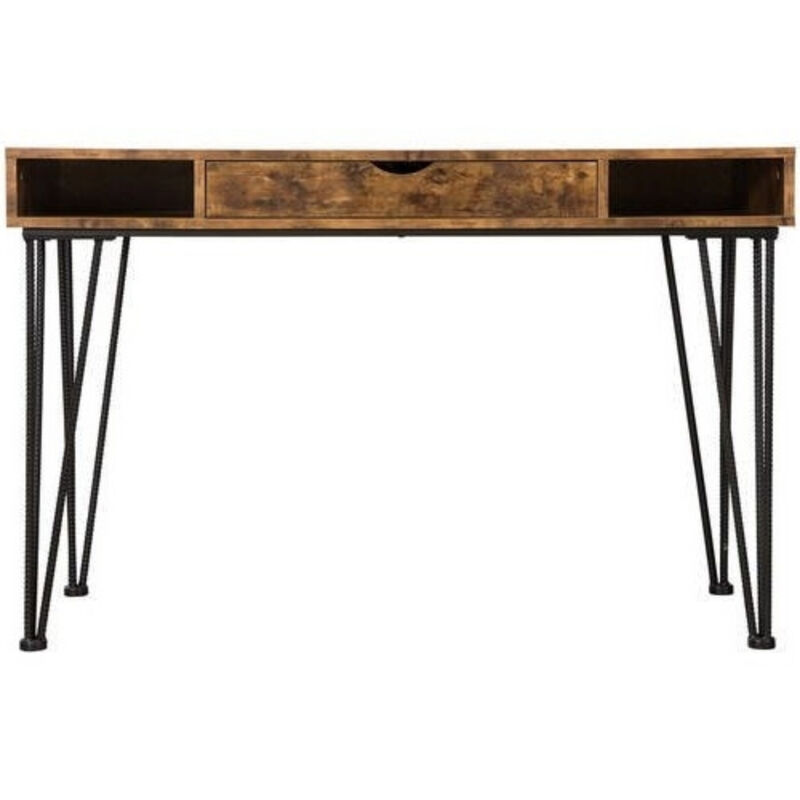 Rustic Wood Writing Desk with Drawer – Farmhouse Charm
