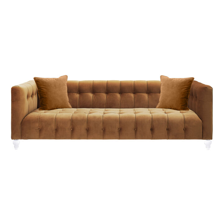 Bea Hot Pink Velvet Sofa