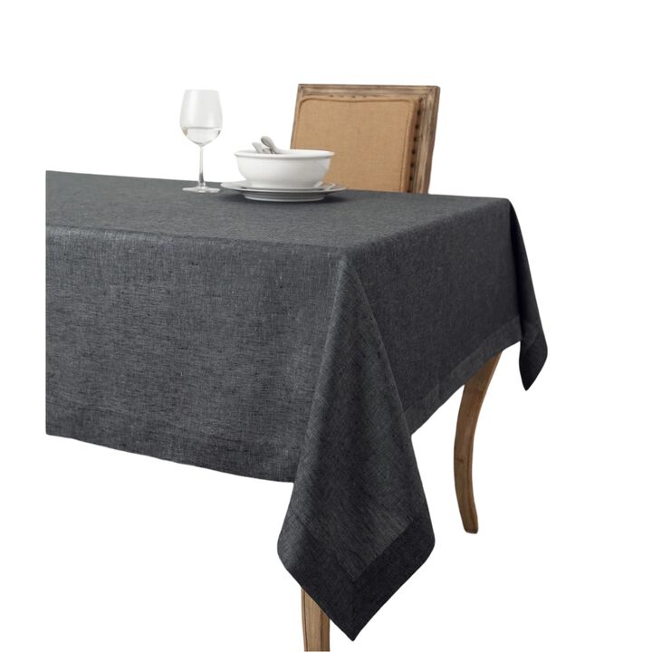 Solino Home 100% Pure Linen Dinner Napkins 20 x 20 Inch Set of 6 | Classic Hemstitch