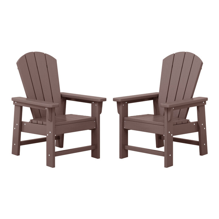 WestinTrends Kids Outdoor Adirondack Plastic Patio Chair (Set of 2)