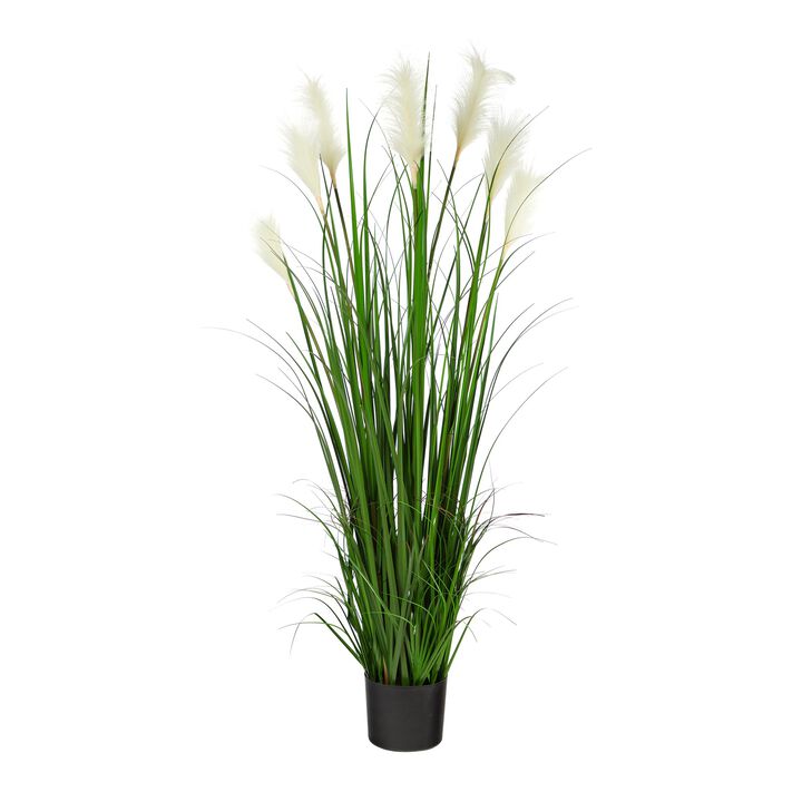 Hivvago 4.5" Plum Grass Artificial Plant