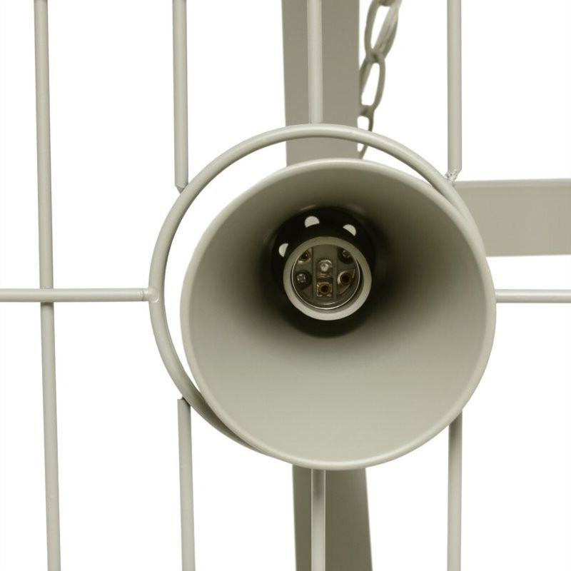 Hivvago Rustic 2 Light 10 Hook Ceiling Mounted Hanging Pot Rack