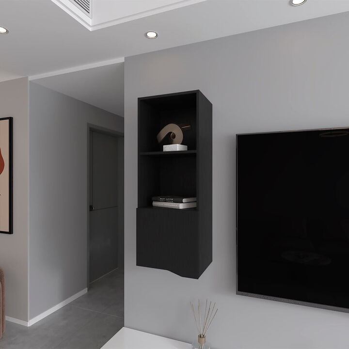 Wall Cabinet Hopewell, Living Room, Black
