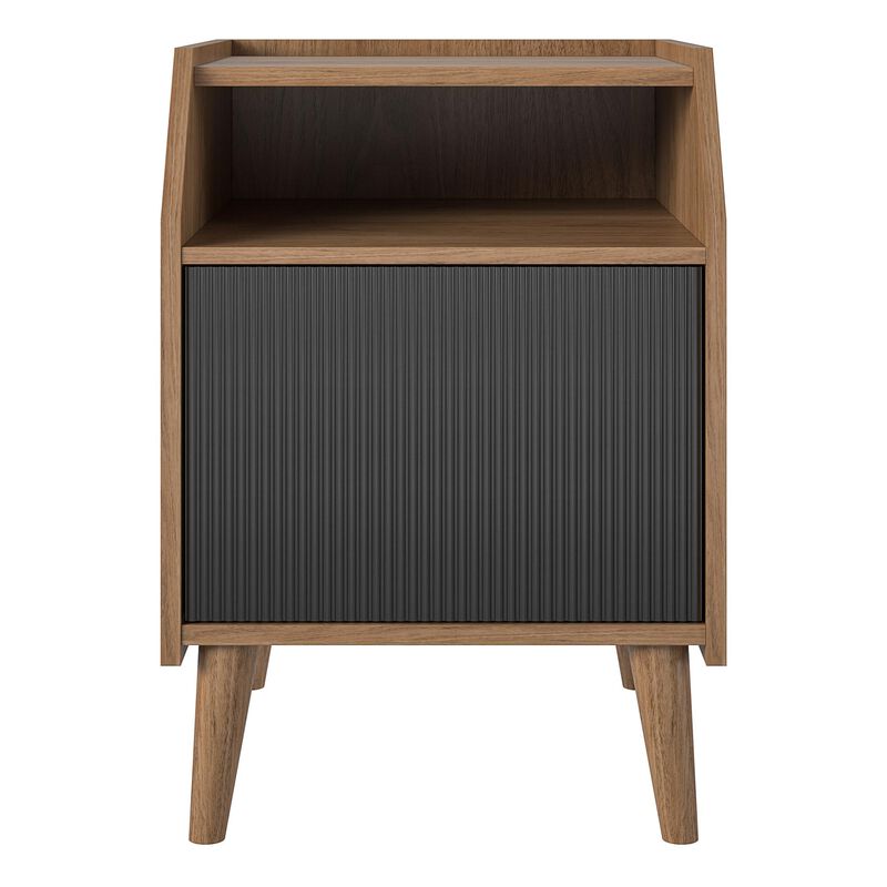 Magnolia End Table, Walnut/Black