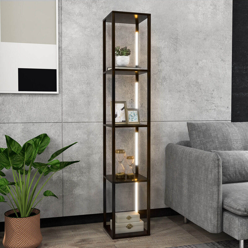 64 Inches Floor Lamp with 3-Level Dimmable LED Bulbs and Rotatable LED Poles