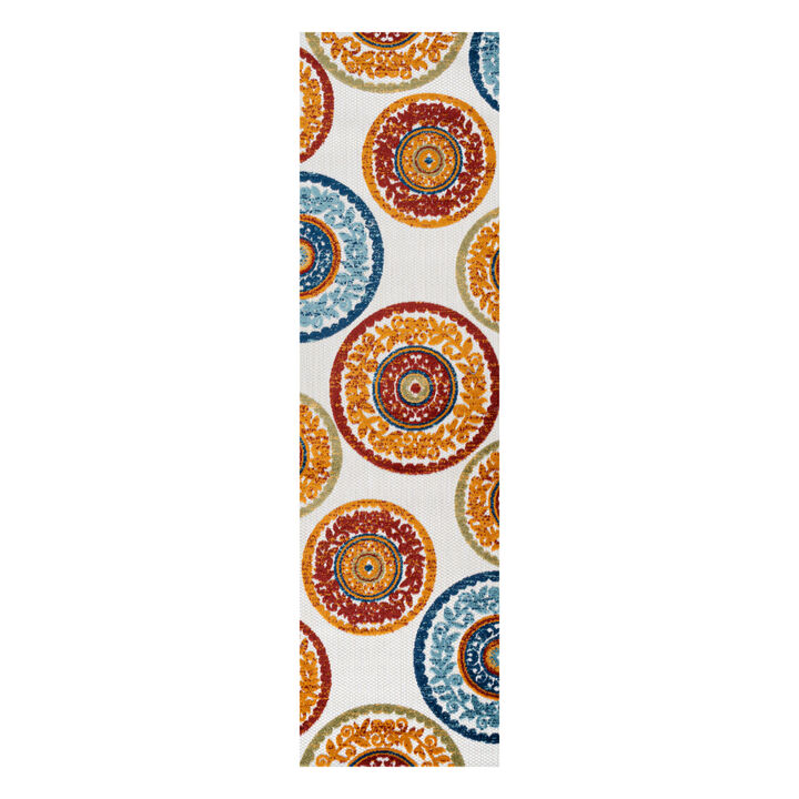 Circus Medallion High-Low Indoor/Outdoor Area Rug