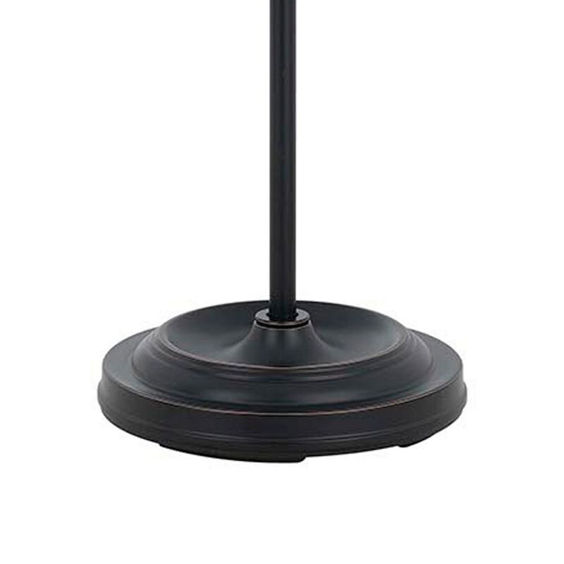 Adjustable Height Metal Pharmacy Lamp with Pull Chain Switch, Black-Benzara