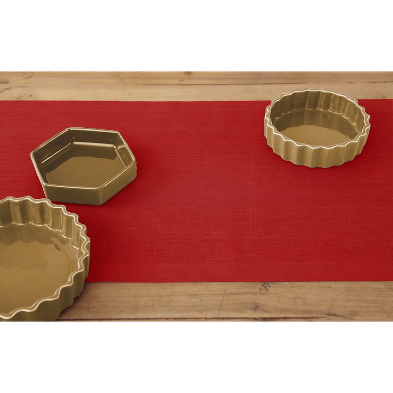 Solino Home 100% Pure Linen Table Runner | Fete for Valentine;s