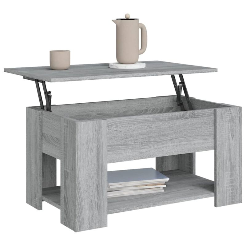 vidaXL Coffee Table Gray Sonoma 31.1"x19.3"x16.1" Engineered Wood