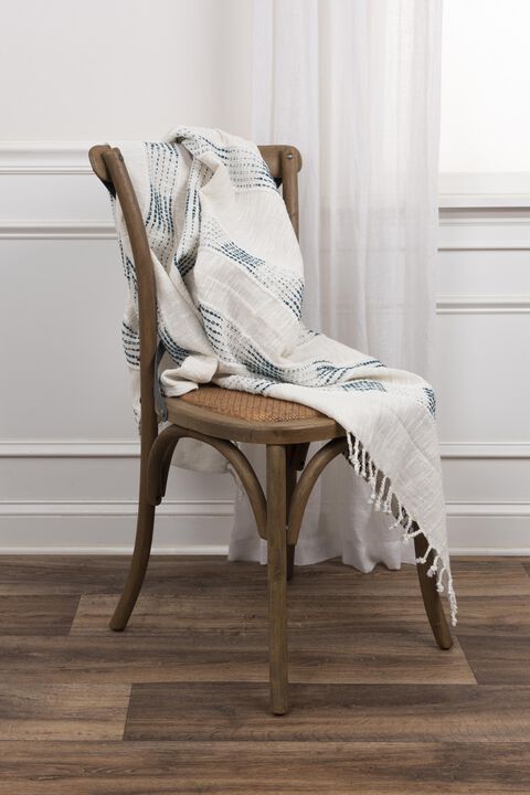 Teal/Natural 50" x 60" Throw Blanket