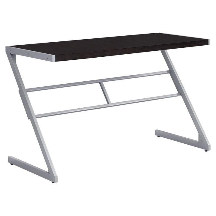 Monarch Specialties I 7374 Computer Desk, Home Office, Laptop, 48"L, Work, Metal, Laminate, Brown, Grey, Contemporary, Modern