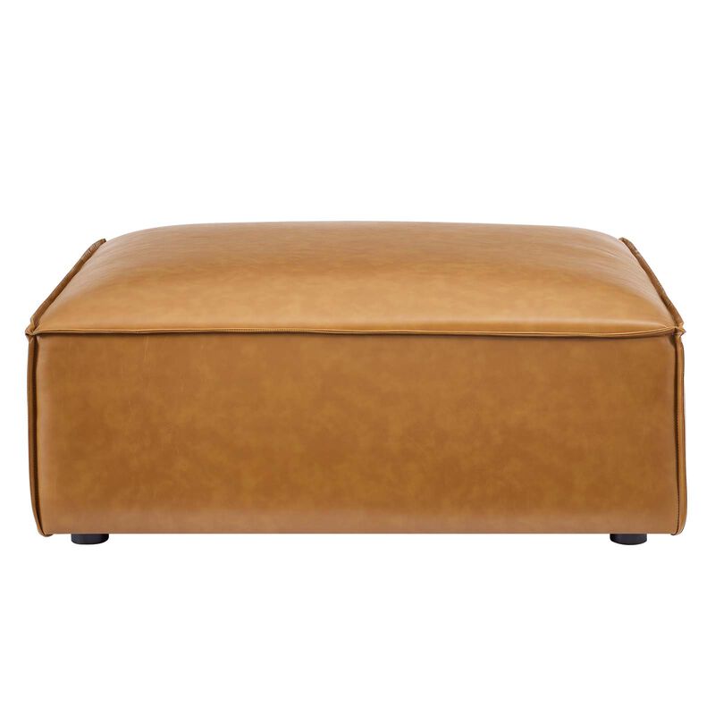 Restore Vegan Leather Ottoman Brown EEI-4496-TAN