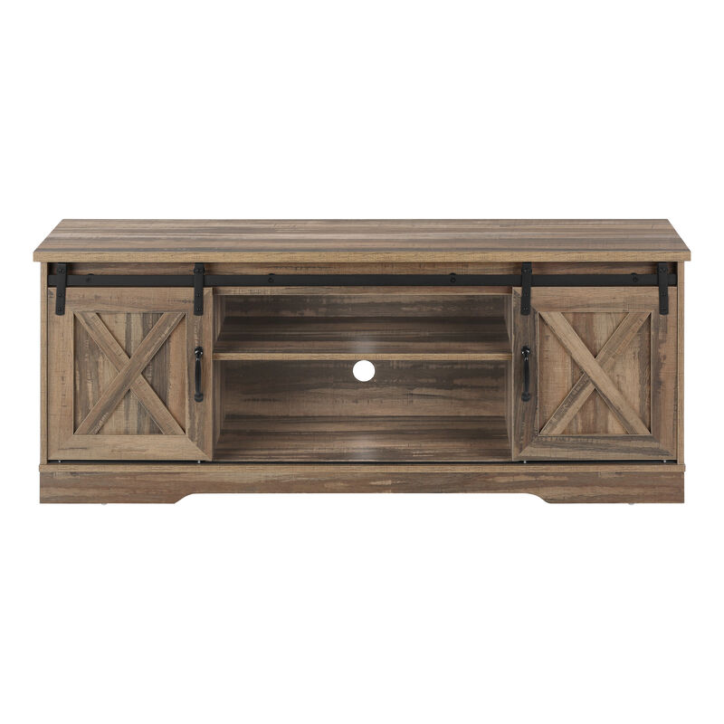 Monarch Specialties I 2748 Tv Stand, 60 Inch, Console, Media Entertainment Center, Storage Cabinet, Living Room, Bedroom, Laminate, Brown, Transitional