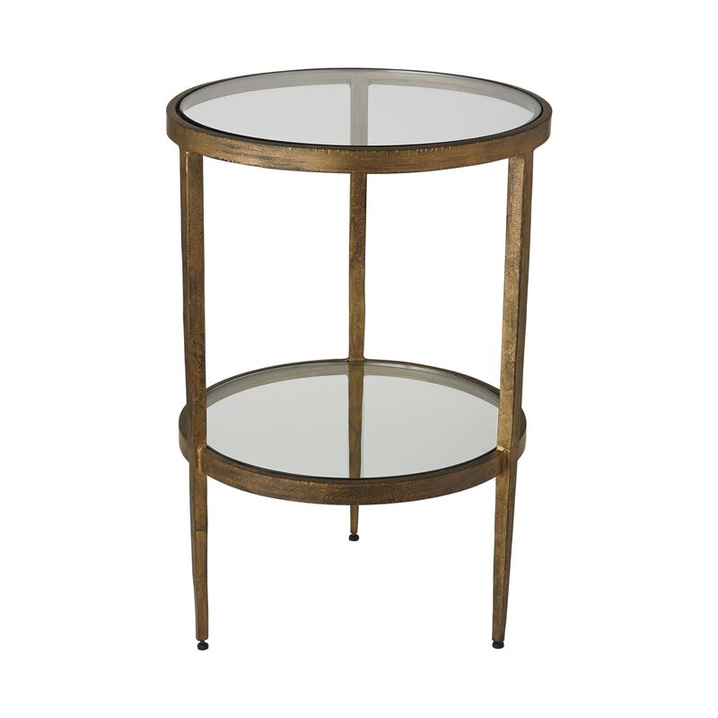 Laforge Two-Tier Side Table- Gold